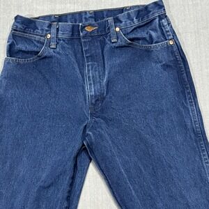 Wrangler 13MWZ Jeans Mens 32x34 Actual 30x33 Blue Cowboy Cut Denim Straight
